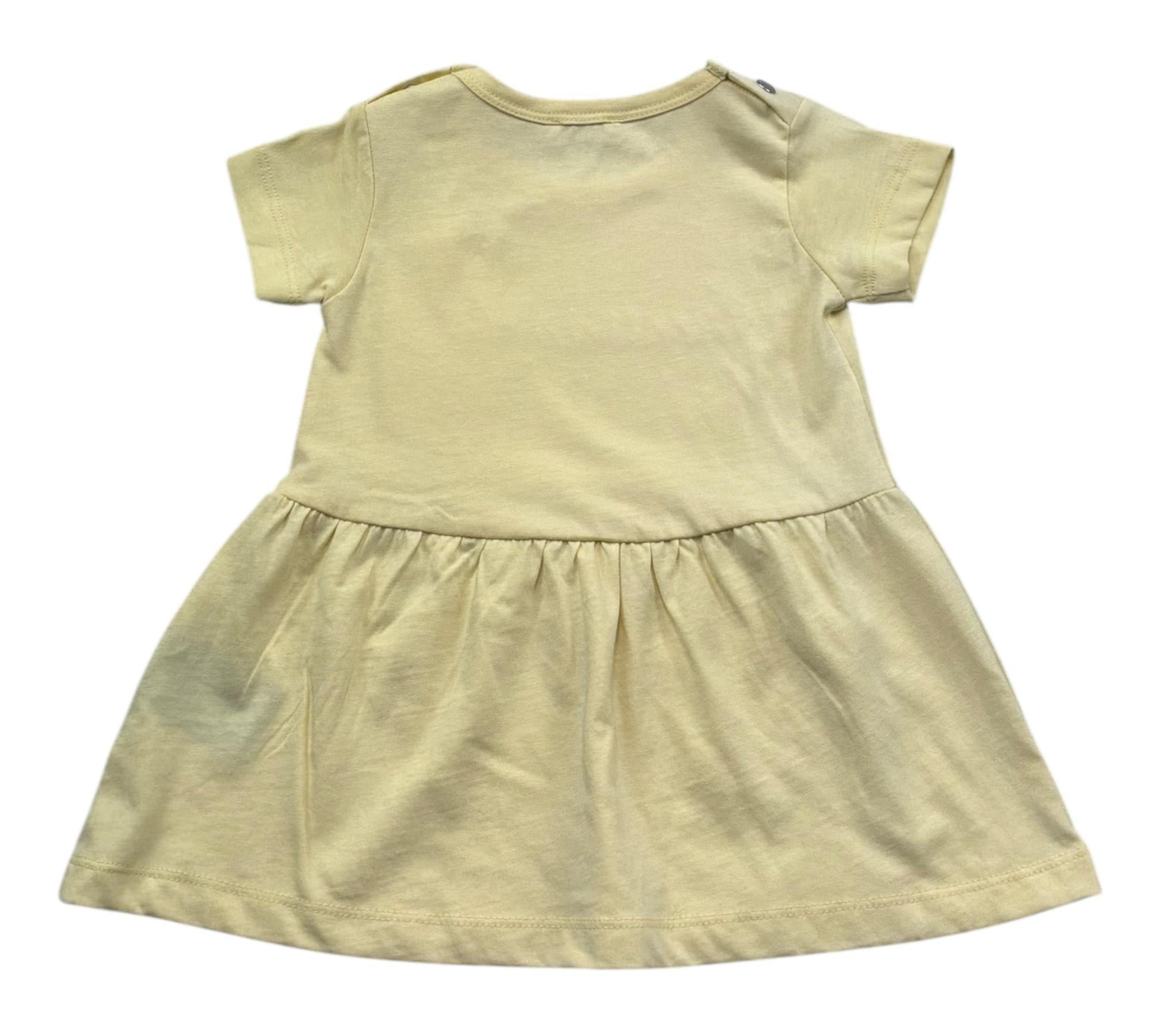 Trussardi Abito Mezza Manica Tinta Unita con Logo per Neonata TIP26018VE GIALLO TRUSSARDI 