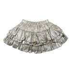 Miss Grant Gonna Tinta Unita con Balze per Bambina MG1343X ORO MISS GRANT 