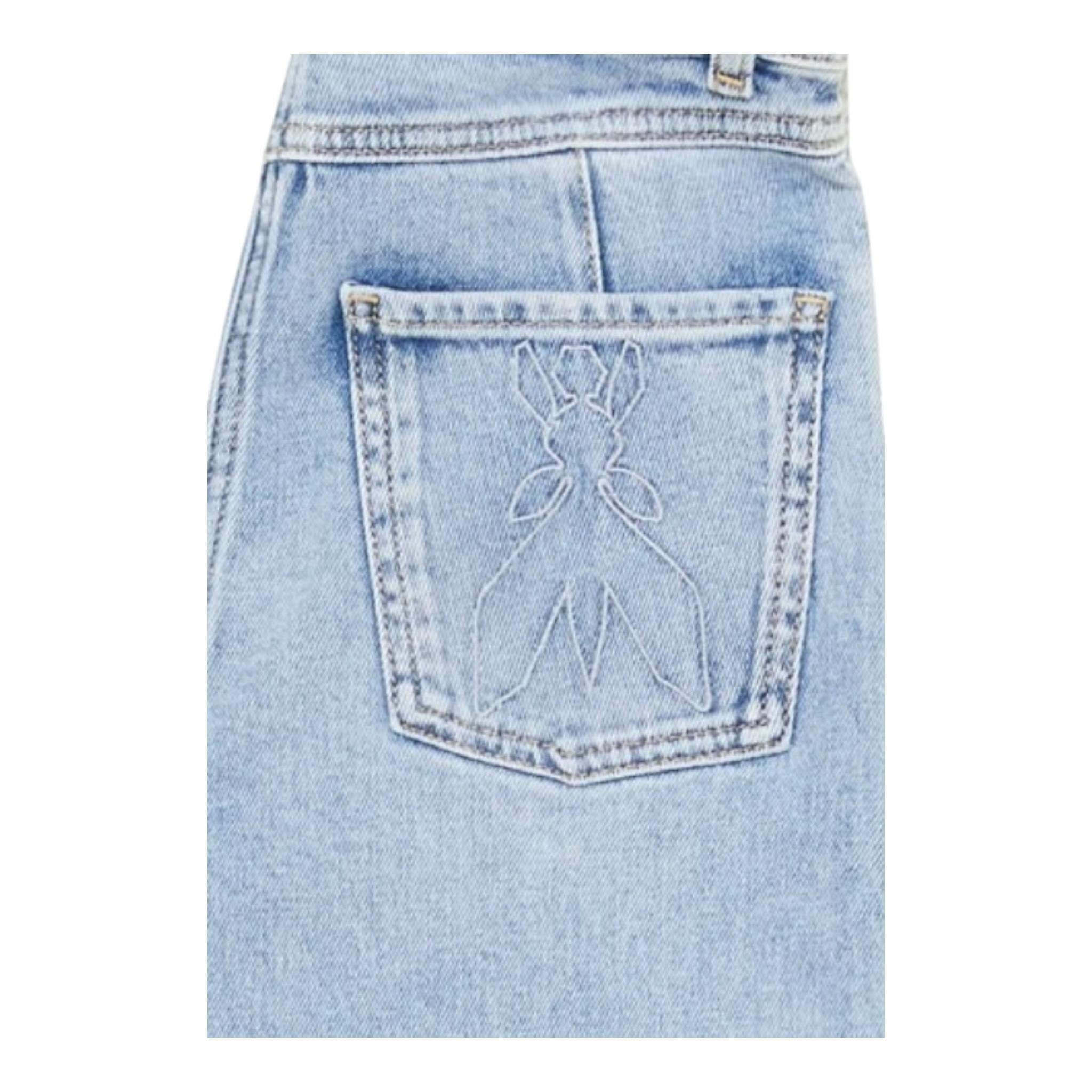 Patrizia Pepe Bermuda In Denim Tinta Unita con Tasche per Bambina 7P0380 AZZURRO PATRIZIA PEPE 