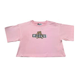 Moschino T-Shirt Girocollo Tinta Unita con Stampa per Bambina HAG01H ROSA MOSCHINO 