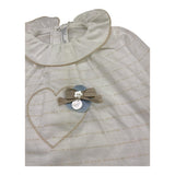 Barcellino Completo 2 Pezzi Shirt-Ghettina Bicolore per Neonata 9418 BIANCO/BEIGE BARCELLINO 