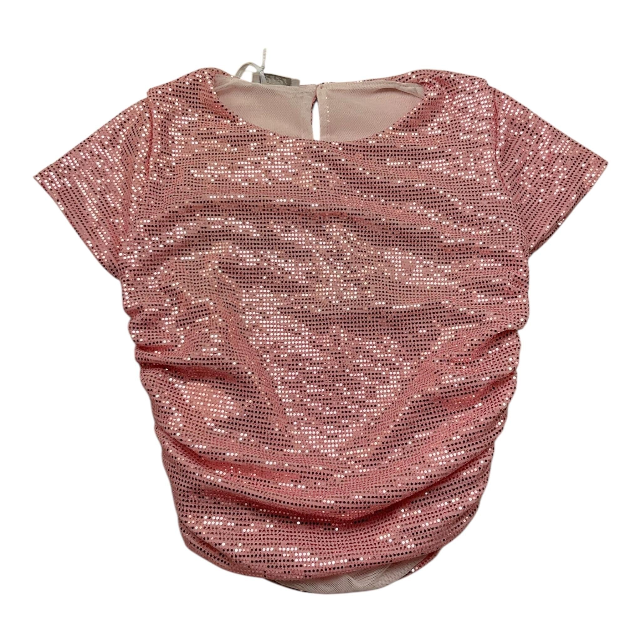 Lu Lu By Miss Grant T-Shirt Tinta Unita con Paillettes per Bambina LL3455 ROSA LU LU BY MISS GRANT 