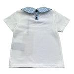 Trussardi T-Shirt Girocollo Tinta Unita con Colletto per Neonato TIP26119TS BIANCO TRUSSARDI 