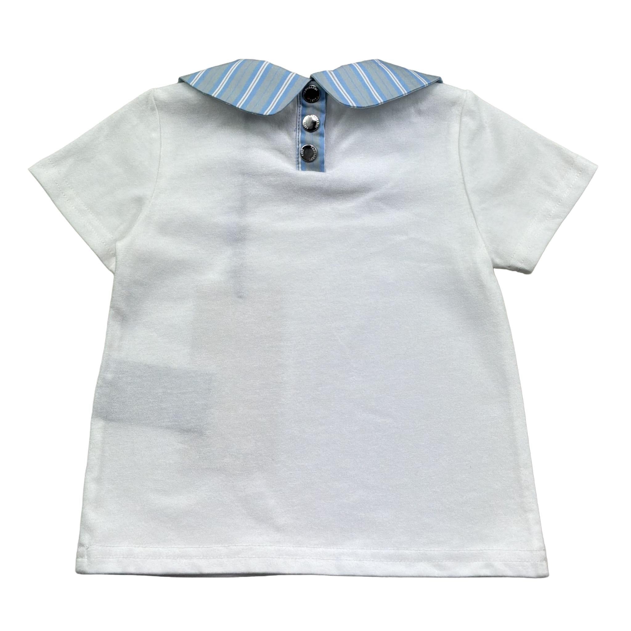 Trussardi T-Shirt Girocollo Tinta Unita con Colletto per Neonato TIP26119TS BIANCO TRUSSARDI 