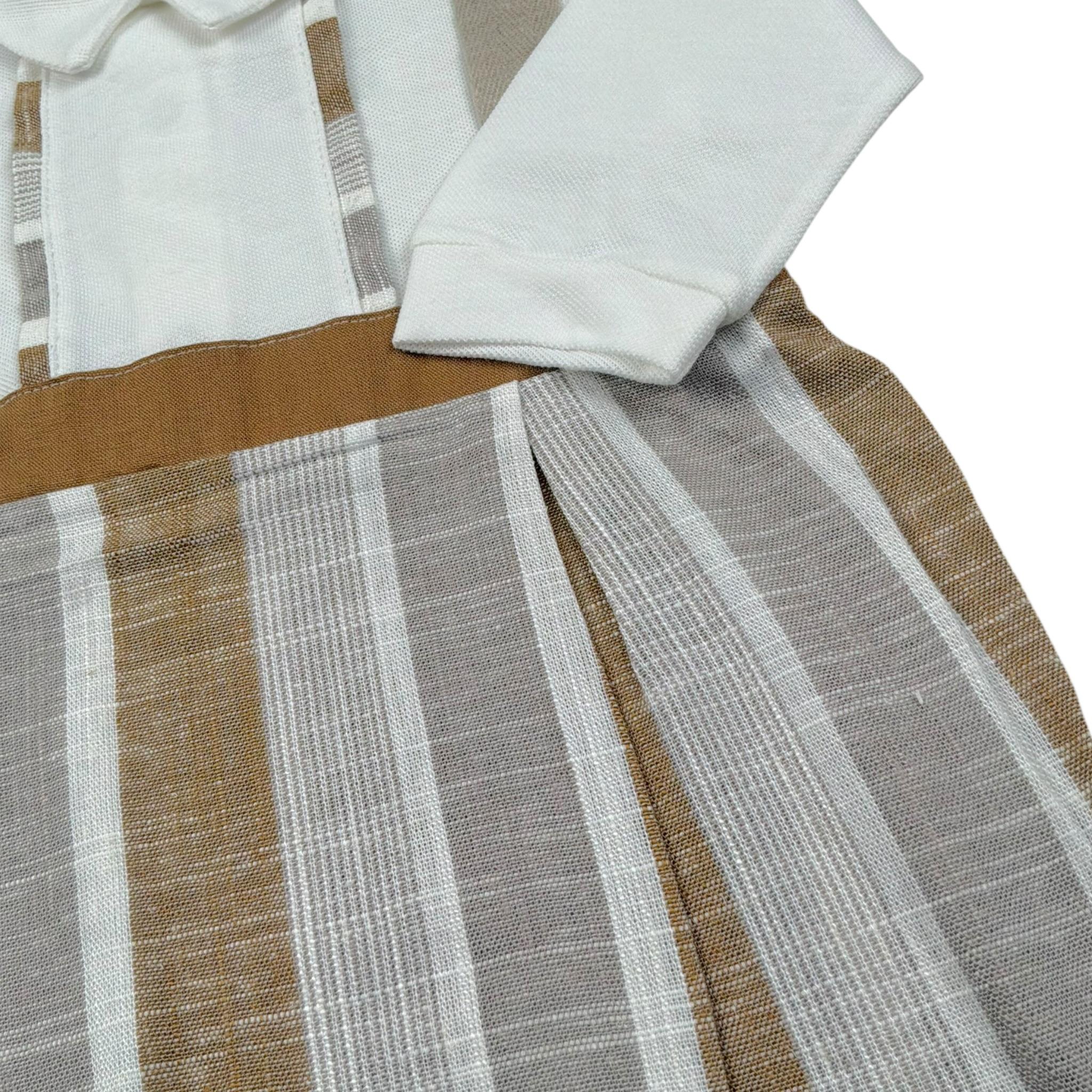 Babyvip Tutina Tricolore con Fantasia A Righe per Neonato T2811 CAMMELLO BABYVIP 