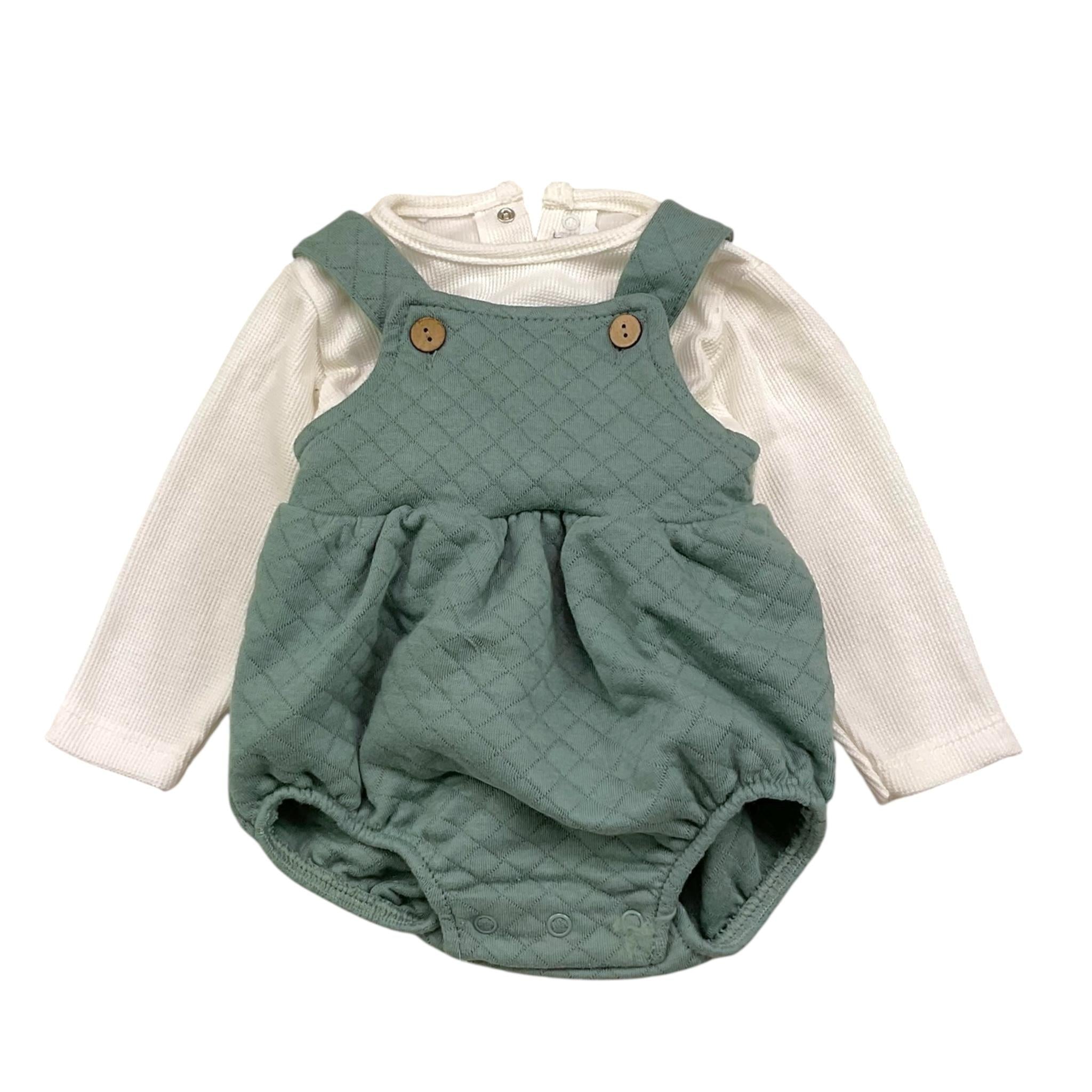 CALAMARO completo 2 pezzi camicia-pagliaccetto Bianco per Neonata 11053XX BIANCO CALAMARO 