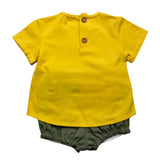 Valentina Bebes Completo 2 Pezzi T-Shirt-Culotte Giallo Per Neonato