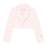 Elisabetta Franchi Giacca Tinta Unita Modello Crop per Bambina EFGCM64 ROSA ELISABETTA FRANCHI 