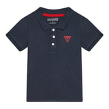 Guess Polo Mezza Manica Tinta Unita con Logo per Neonato I82P02K5DS0 BLU GUESS 