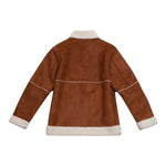 DONDUP montone tinta unita con pelliccia Tabacco per Bambino DMGB012X TABACCO DONDUP 