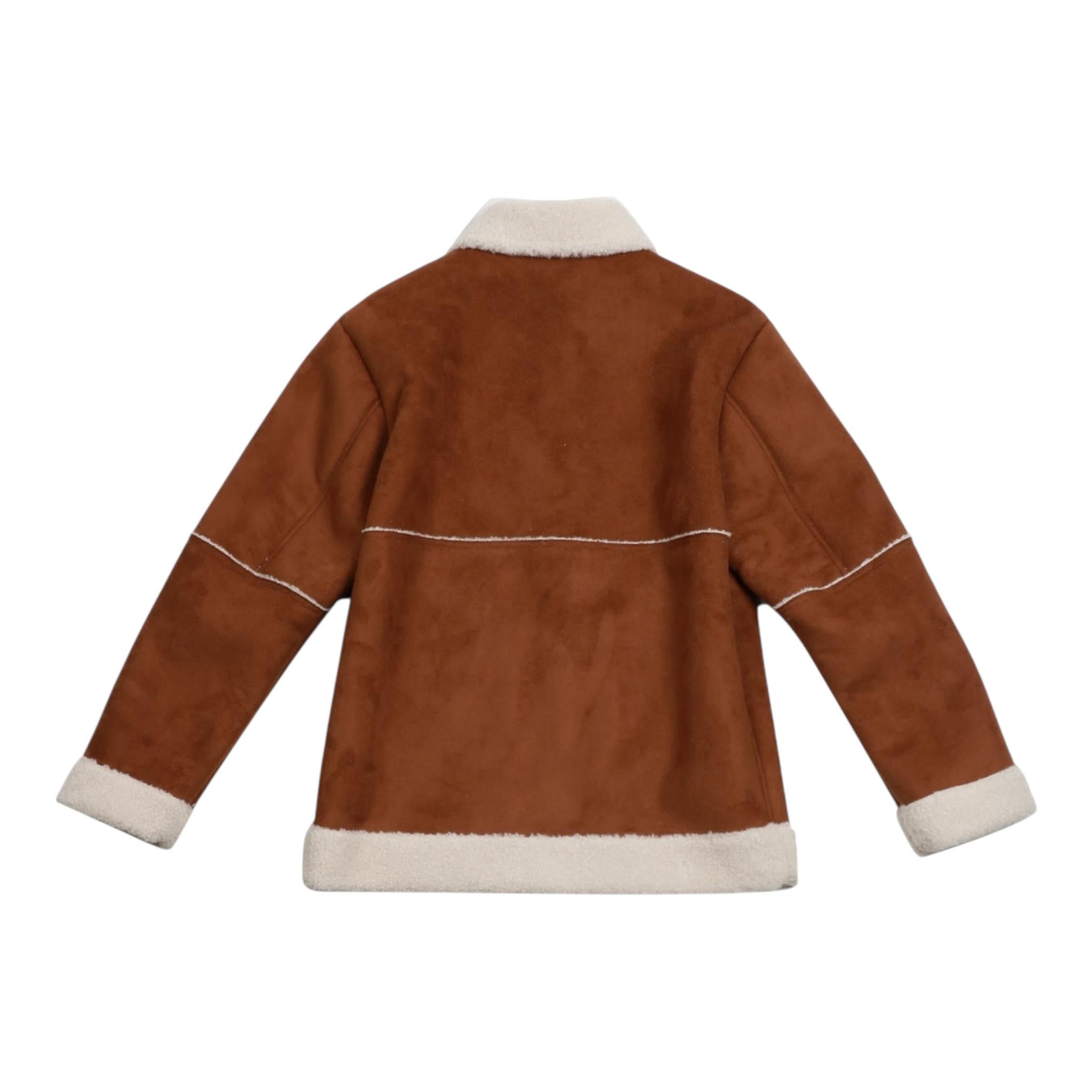 DONDUP montone tinta unita con pelliccia Tabacco per Bambino DMGB012X TABACCO DONDUP 