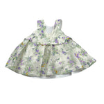 Abel & Lula Abito Tinta Unita con Fantasia per Neonata 5018 VERDE ABEL & LULA 