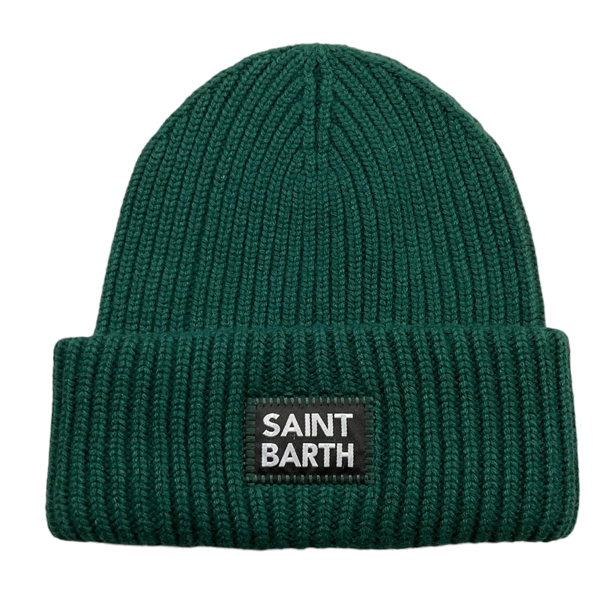 SAINT BARTH cappello tinta unita con stampa Verde per Bambino BRR0001 VERDE SAINT BARTH 