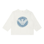 EMPORIO ARMANI shirt tinta unita gircollo con stampa Bianco per Neonato 6FHTJ4 BIANCO EMPORIO ARMANI 