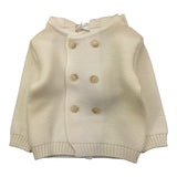 NINNAOH cardigan tinta unita con cappuccio Panna per Neonato I20361 PANNA NINNAOH 