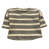 PETIT INDI maglia fantasia a righe Panna/grigio per Neonato AW24B3006 PANNA/GRIGIO PETIT INDI 