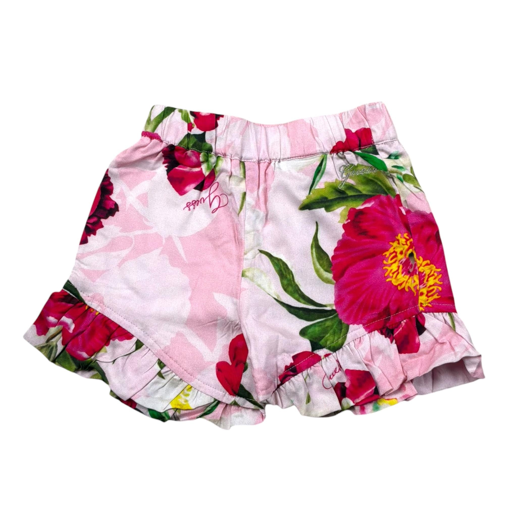 Guess Short Tinta Unita con Stampe per Neonata K1GD04WBI40 ROSA GUESS 