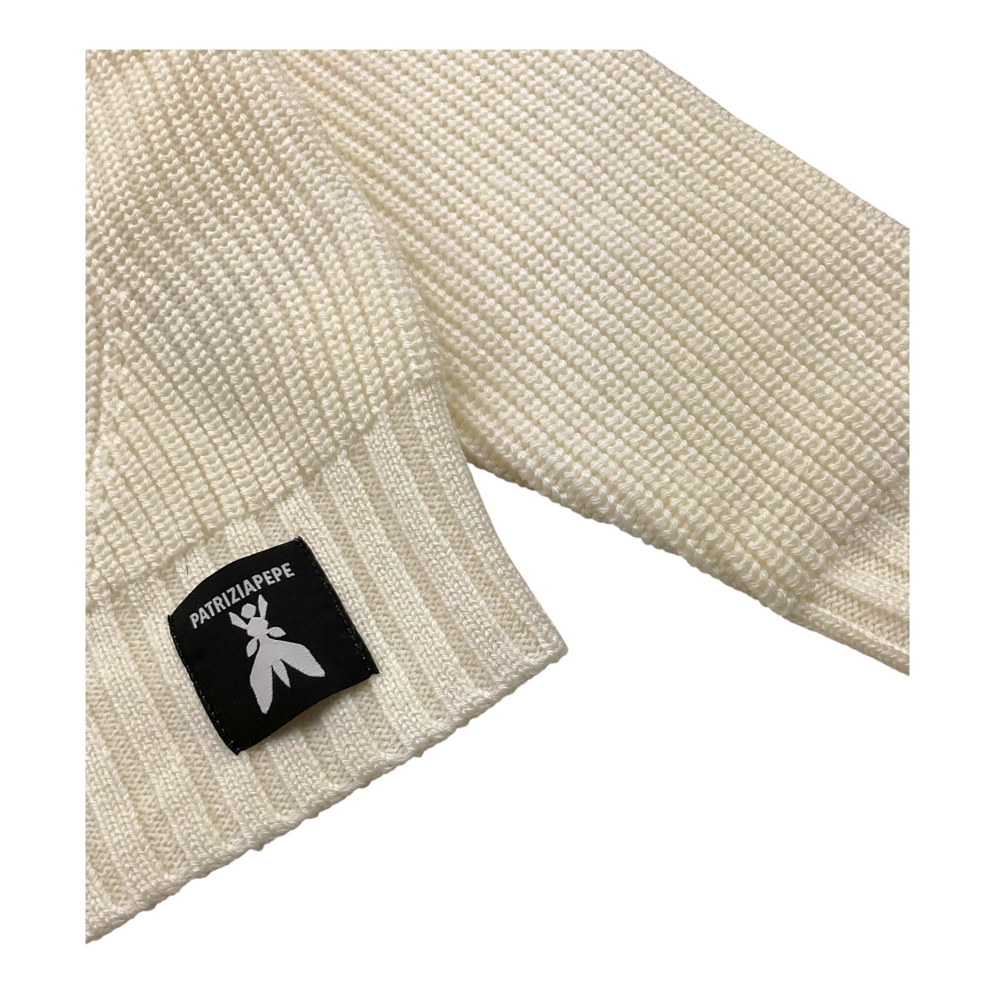 PATRIZIA PEPE maglia girocollo tinta unita Panna per Bambina 7K0049X PANNA PATRIZIA PEPE 