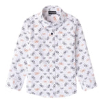 SARABANDA camicia tinta unita con stampa biciclette Bianco per Neonato A122 BIANCO SARABANDA 