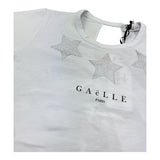 Gaelle T-Shirt Girocollo Tinta Unita con Logo per Bambina 2746M00411 BIANCO GAELLE 
