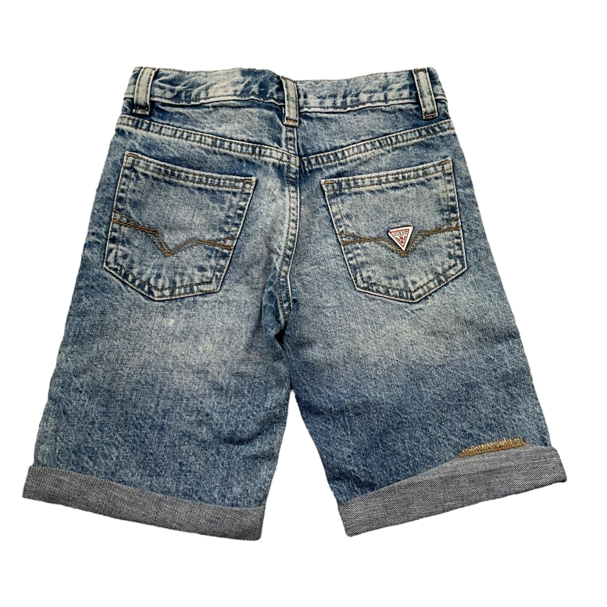 Guess Bermuda In Denim Tinta Unita con Girovita Regolabile per Bambino N5GD00D41E0X AZZURRO GUESS 