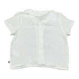 Petit Indi Camicia Mezza Manica Tinta Unita per Bambino SS25BK7314X BIANCO PETIT INDI 
