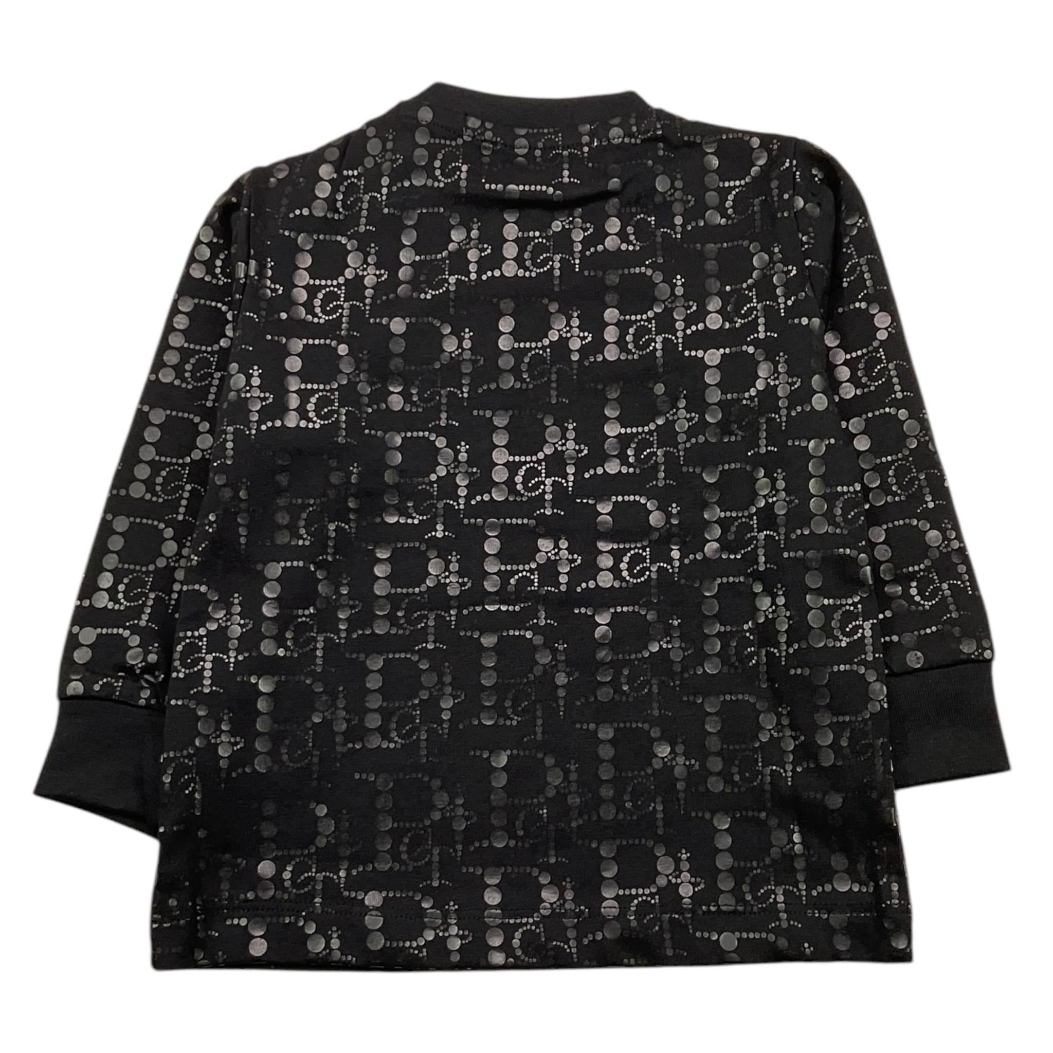 CESARE PACIOTTI shirt girocollo tinta unita con stampa Nero per Neonato TSP5351B NERO CESARE PACIOTTI 