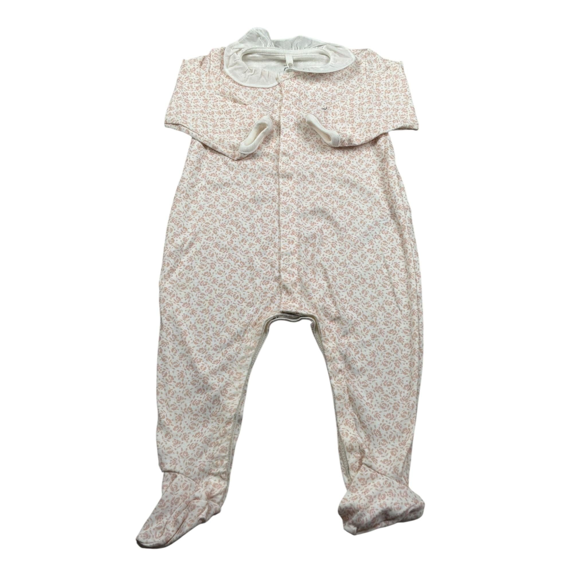 Petit Bateau Tutina Manica Lunga tinta unita Stampa Fantasia Bianco per Neonata A09G701490 BIANCO PETIT BATEAU 