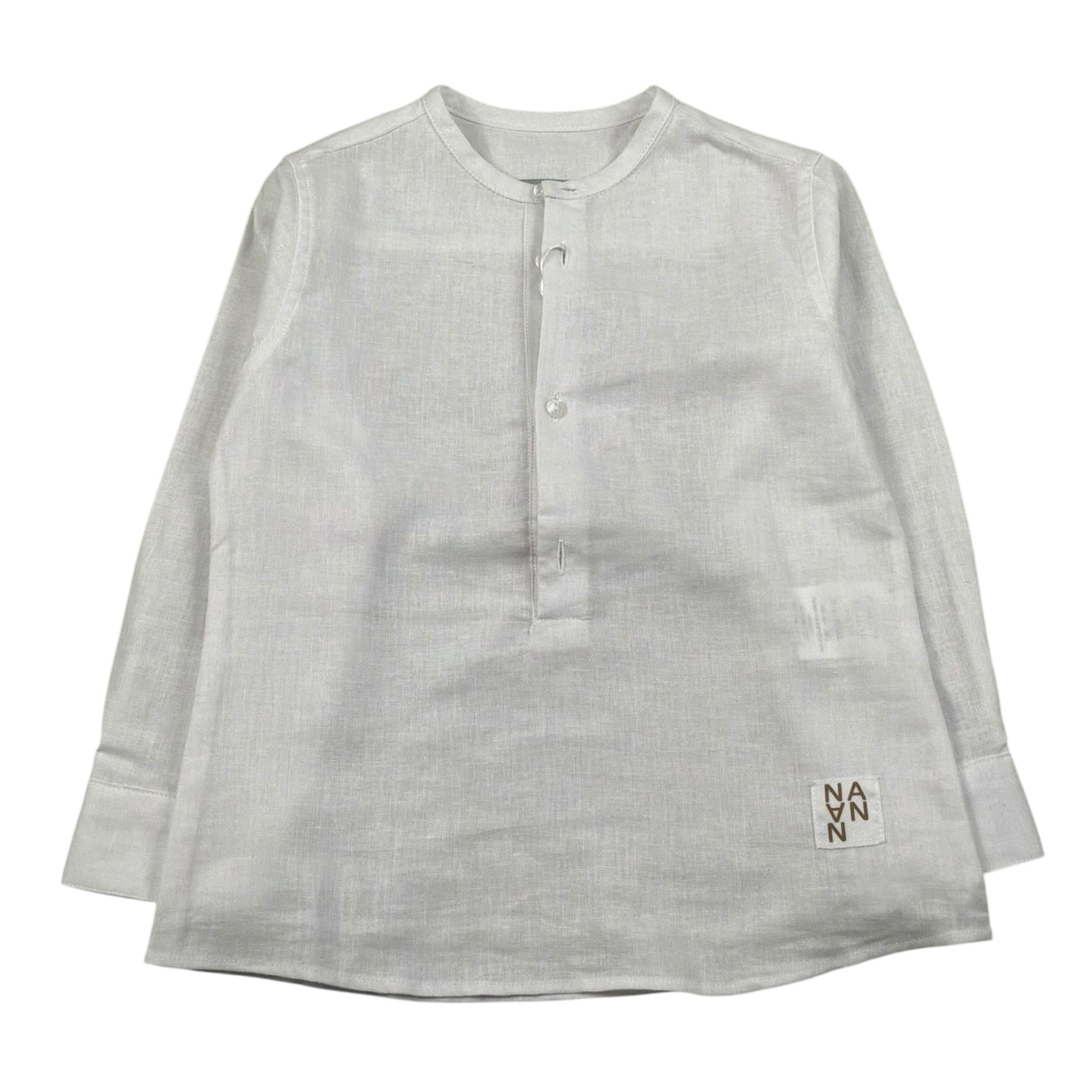 Nanan Camicia Manica Lunga tinta unita Bianco per Bambino E2315748B BIANCO NANAN 