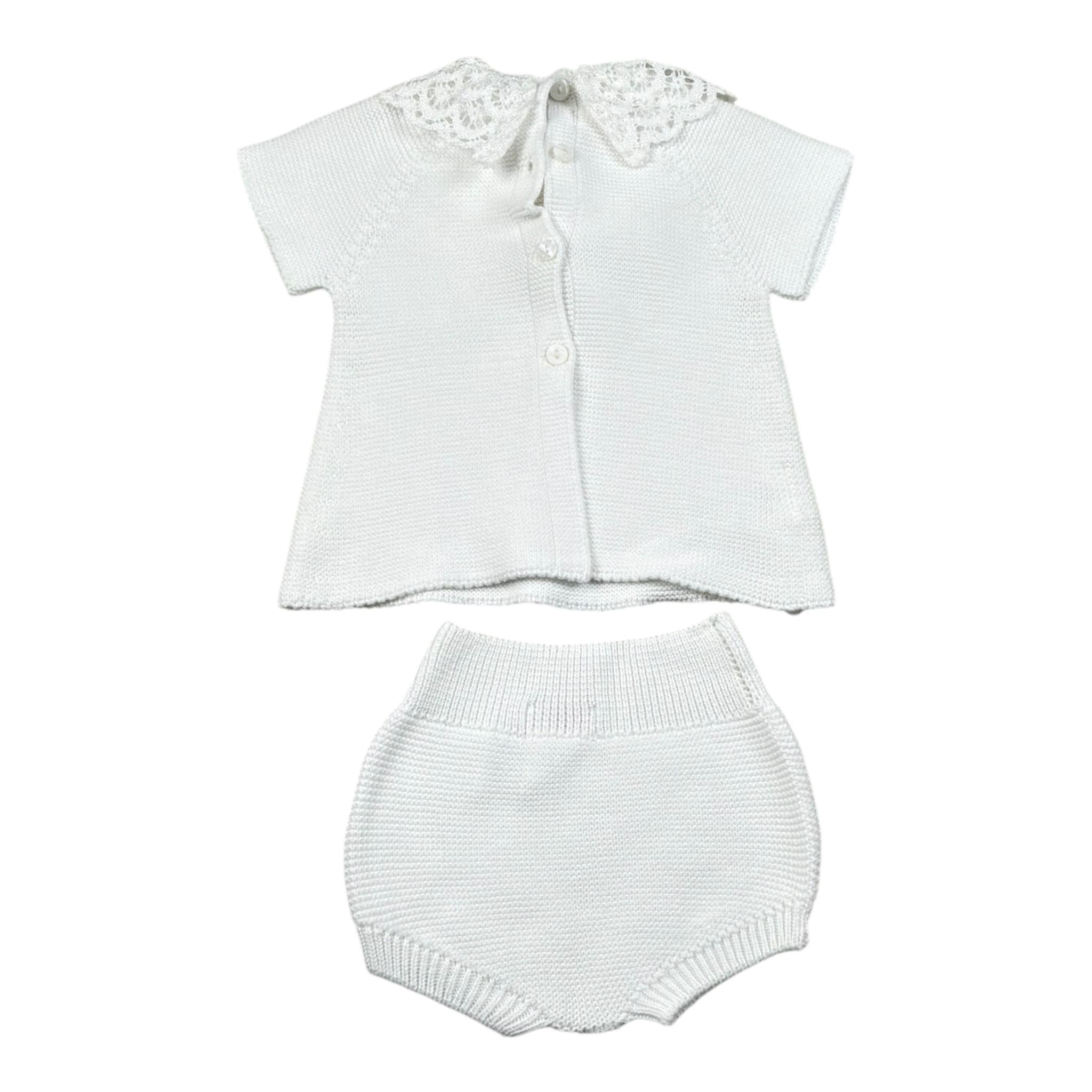 Cnd Completo 2 Pezzi Maglia-Coulotte per Neonata 55817010 BIANCO CND 