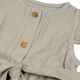 Babyvip Abito Tinta Unita con Cintura per Neonata T1327 SABBIA BABYVIP 