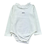 Le Bebe Body Manica Lunga Tinta Unita con Logo per Bambina LBG0462 BIANCO LE BEBE 