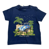 Mayoral T-Shirt Girocollo Tinta Unita con Stampa In Contrasto Blu per Neonato