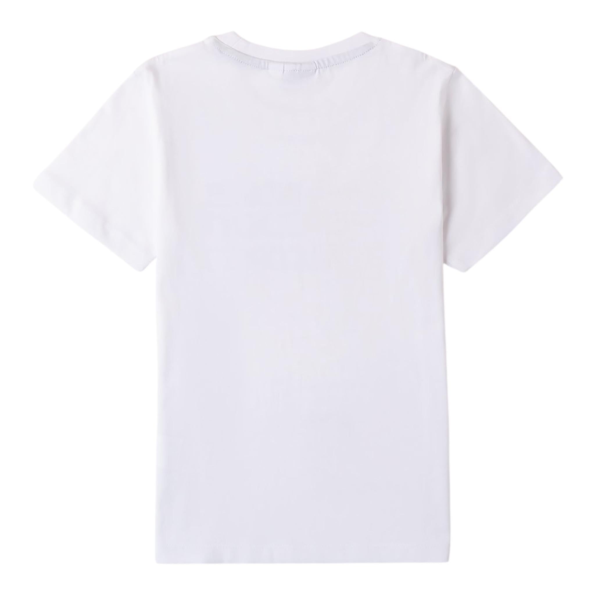 Sarabanda T-Shirt Girocollo Tinta Unita con Stampa per Bambino 0B602 BIANCO SARABANDA 