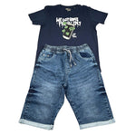 Janice Completo 2 Pezzi T-Shirt-Bermuda Blu per Bambino 125102103 BLU JANICE 