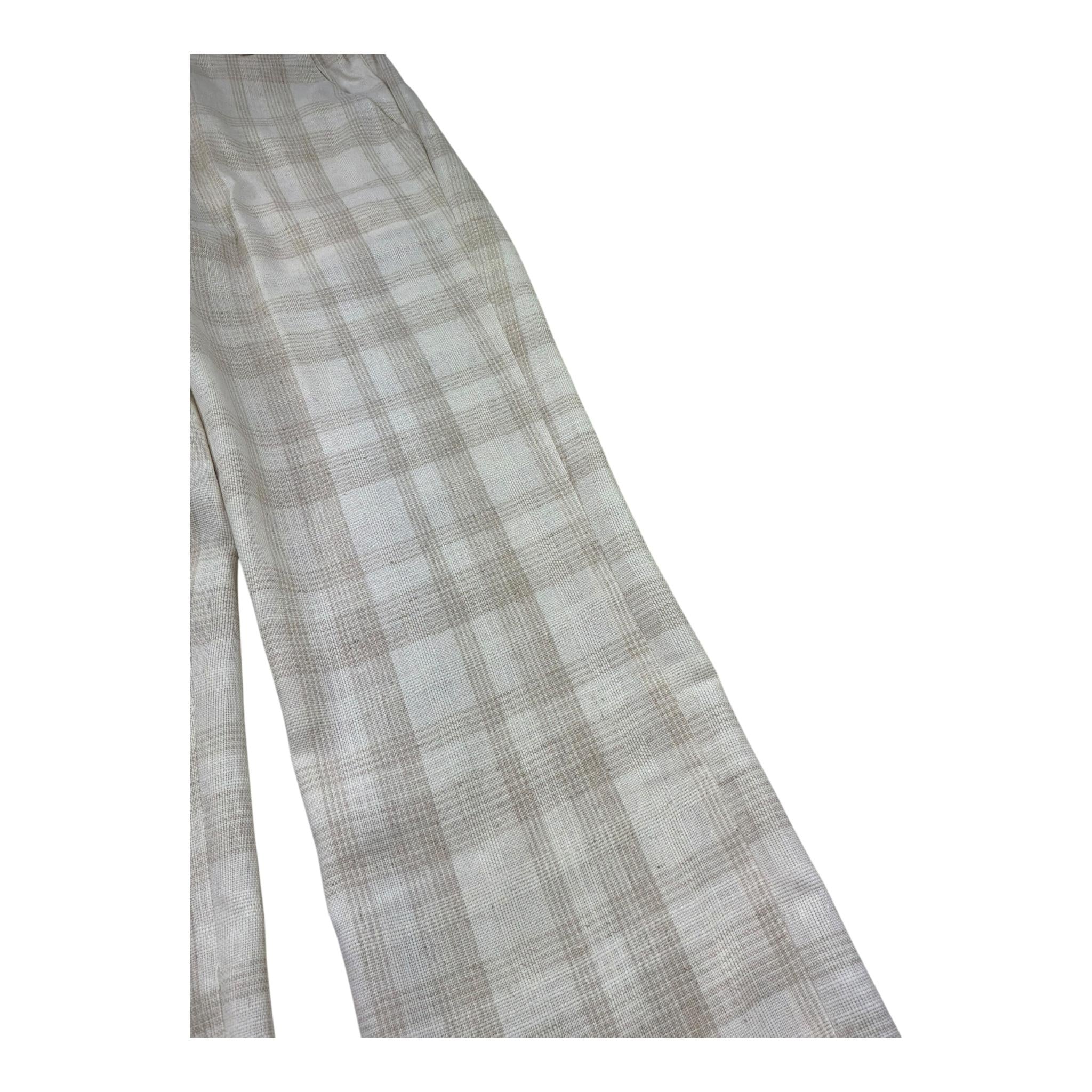 Manuel & Frank Pantalone Tinta Unita con Elastico In Vita E Fantasia A Quadri per Bambino MF1399R BEIGE MANUEL & FRANK 