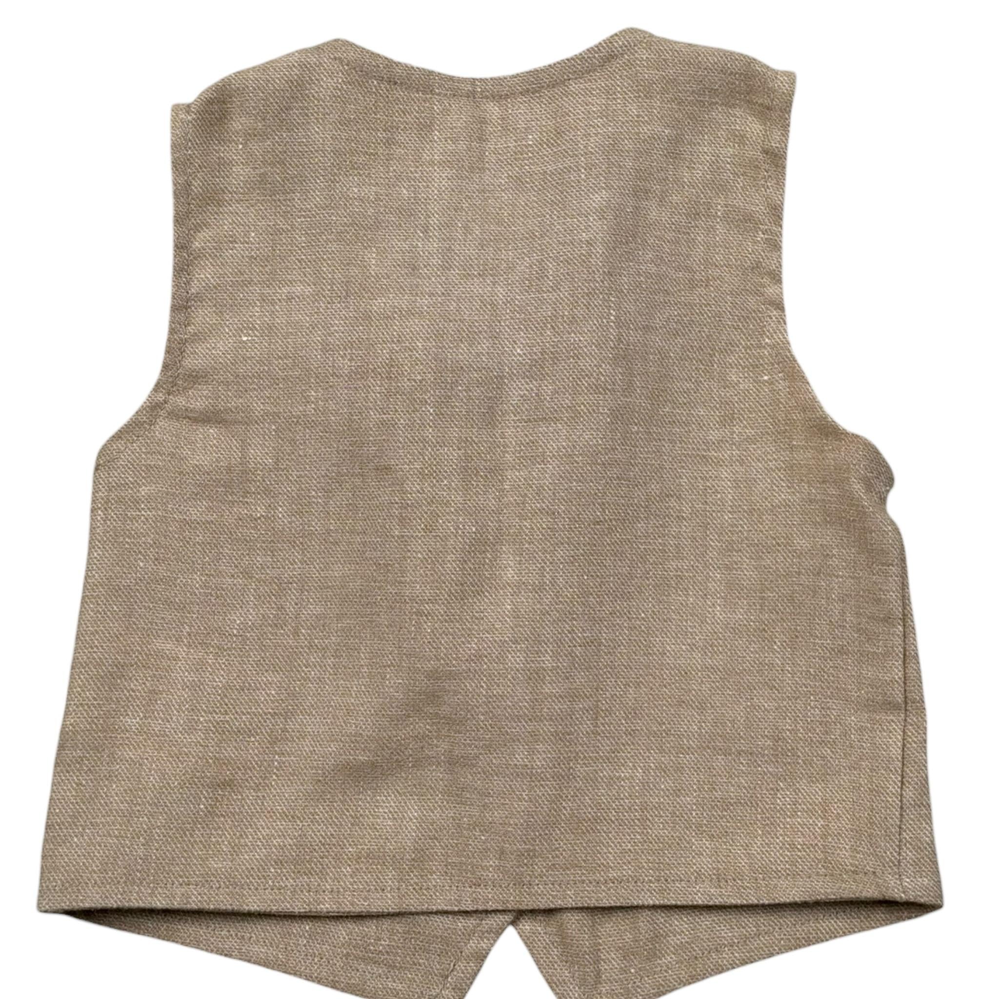 Le Bebe' Gilet tinta unita con Logo Sabbia per Neonato LBB4064 SABBIA LE BEBE' 