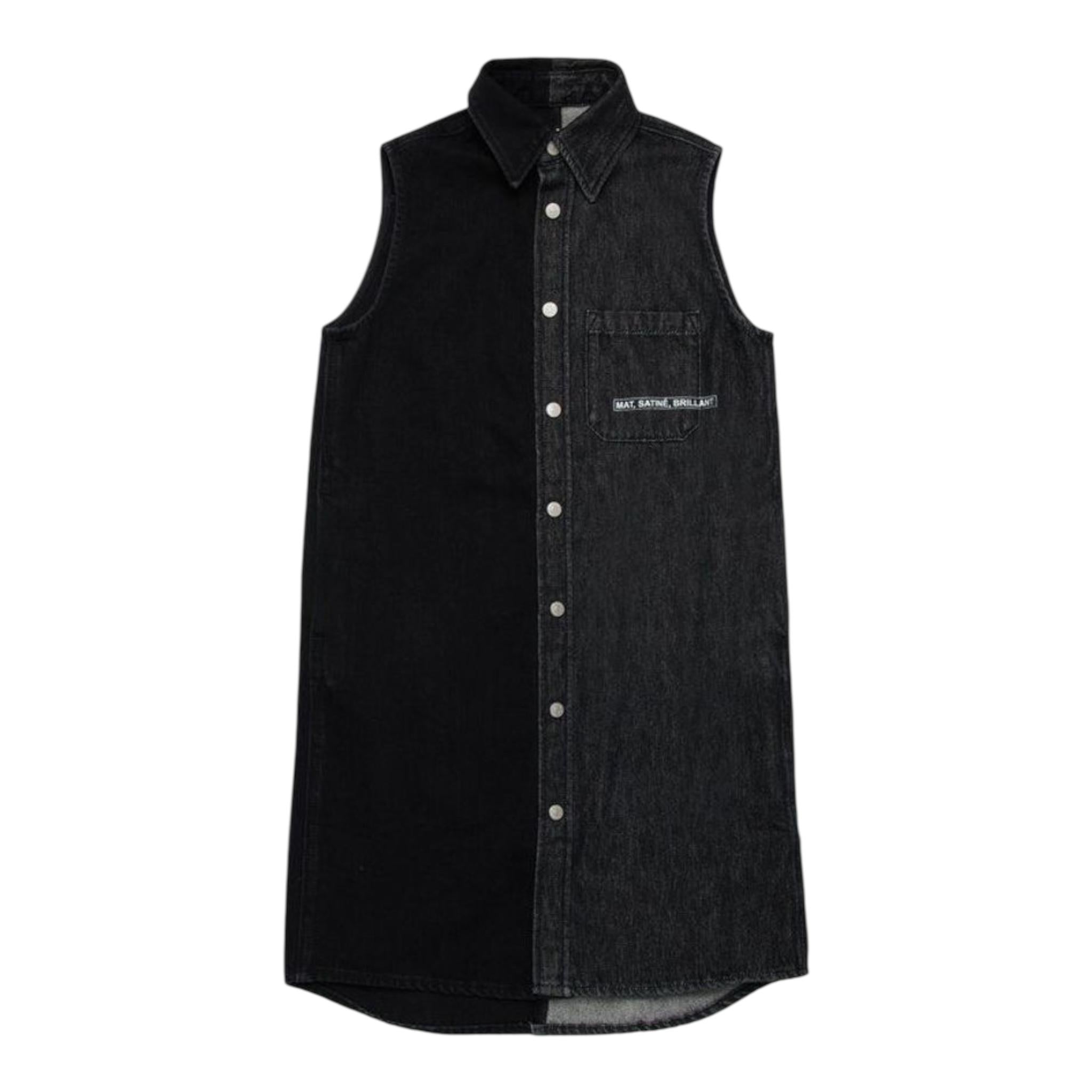 Maison Margiela Abito In Denim Tinta Unita per Bambina M60755 NERO MAISON MARGIELA 