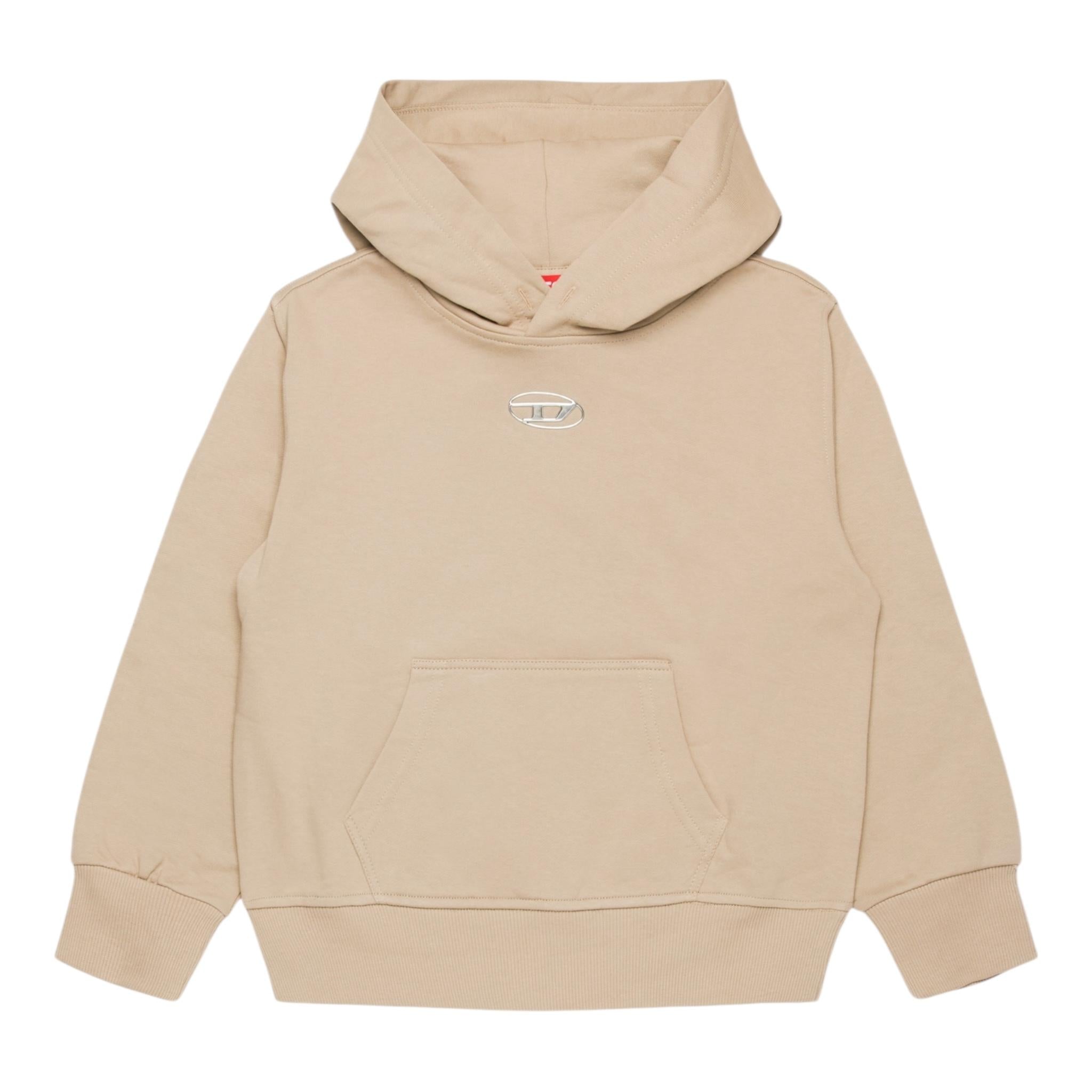 DIESEL felpa chiusa con cappuccio tinta unita Beige per Bambino J02025 BEIGE DIESEL 