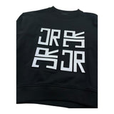 John Richmond Felpa Chiusa Girocollo Tinta Unita con Stampe per Bambina RGP26002FE NERO JOHN RICHMOND 