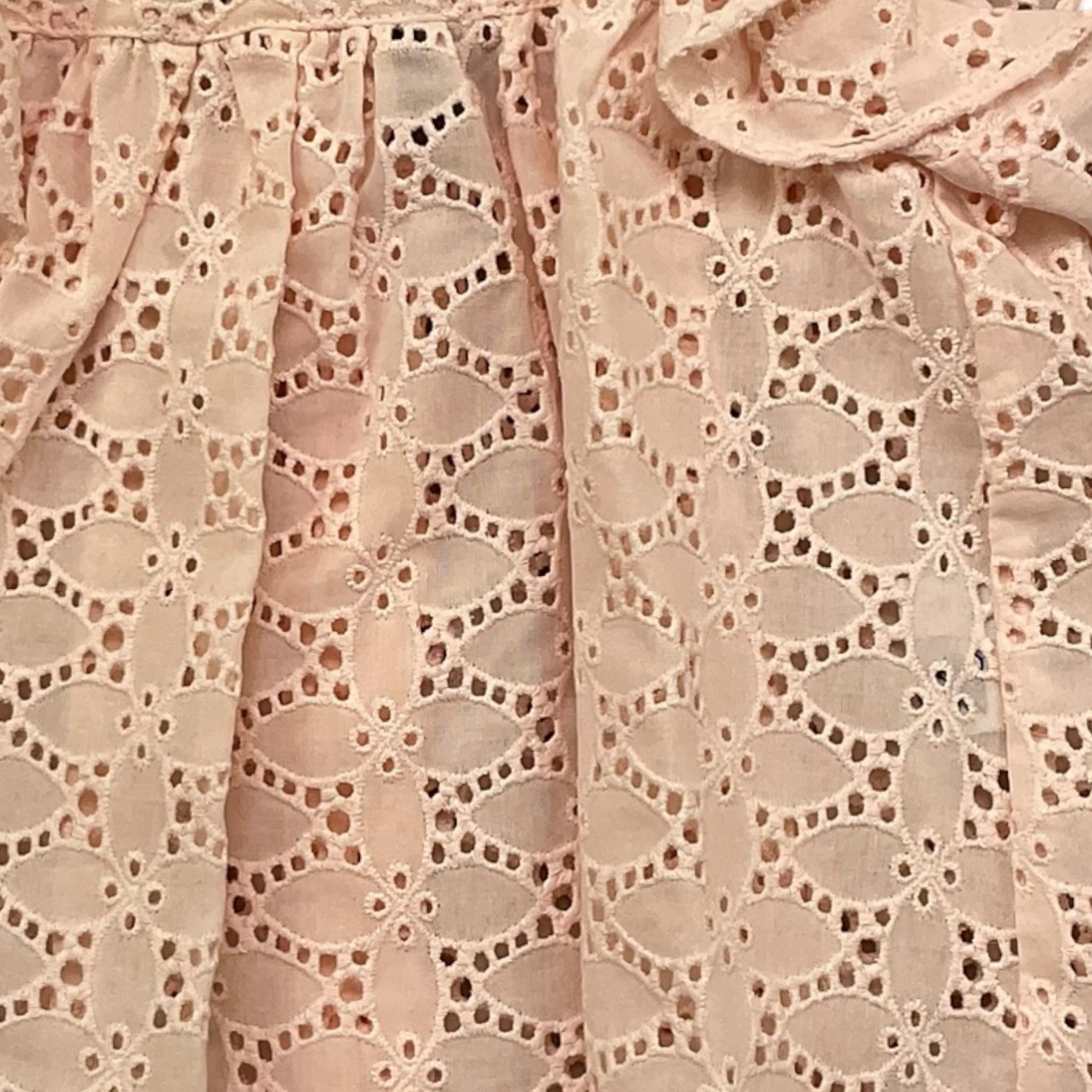 Little Bear Top Tinta Unita Traforato per Neonata 8206 ROSA LITTLE BEAR 