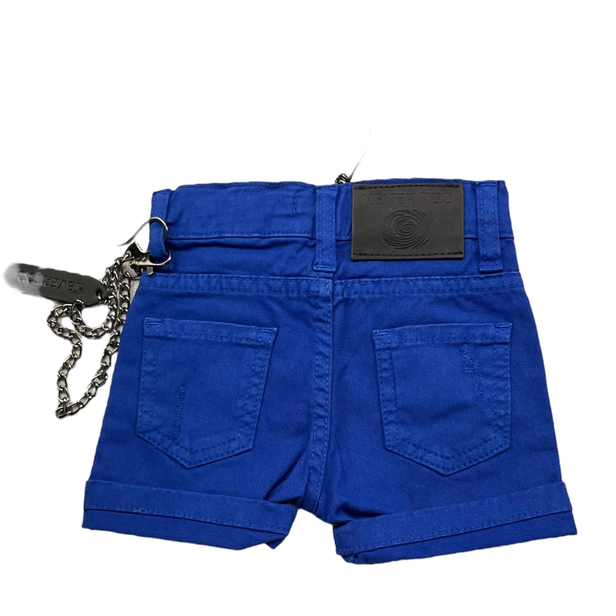 Never Too Bermuda Tinta Unita con Girovita Regolabile per Neonato NT1642N BLU NEVER TOO 