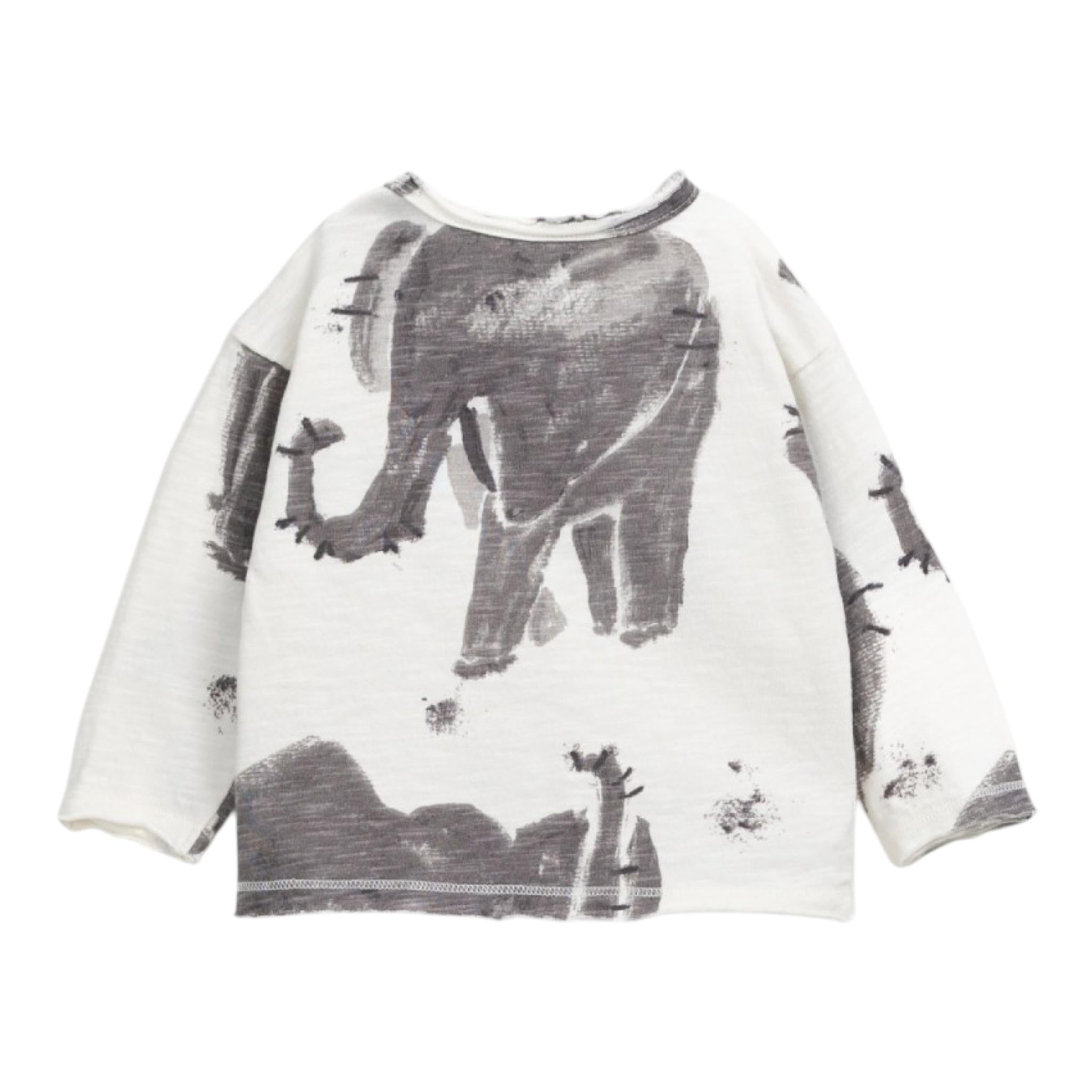 PLAY UP shirt girocollo tinta unita con stampa Bianco per Neonato PA011AP11006 BIANCO PLAY UP 