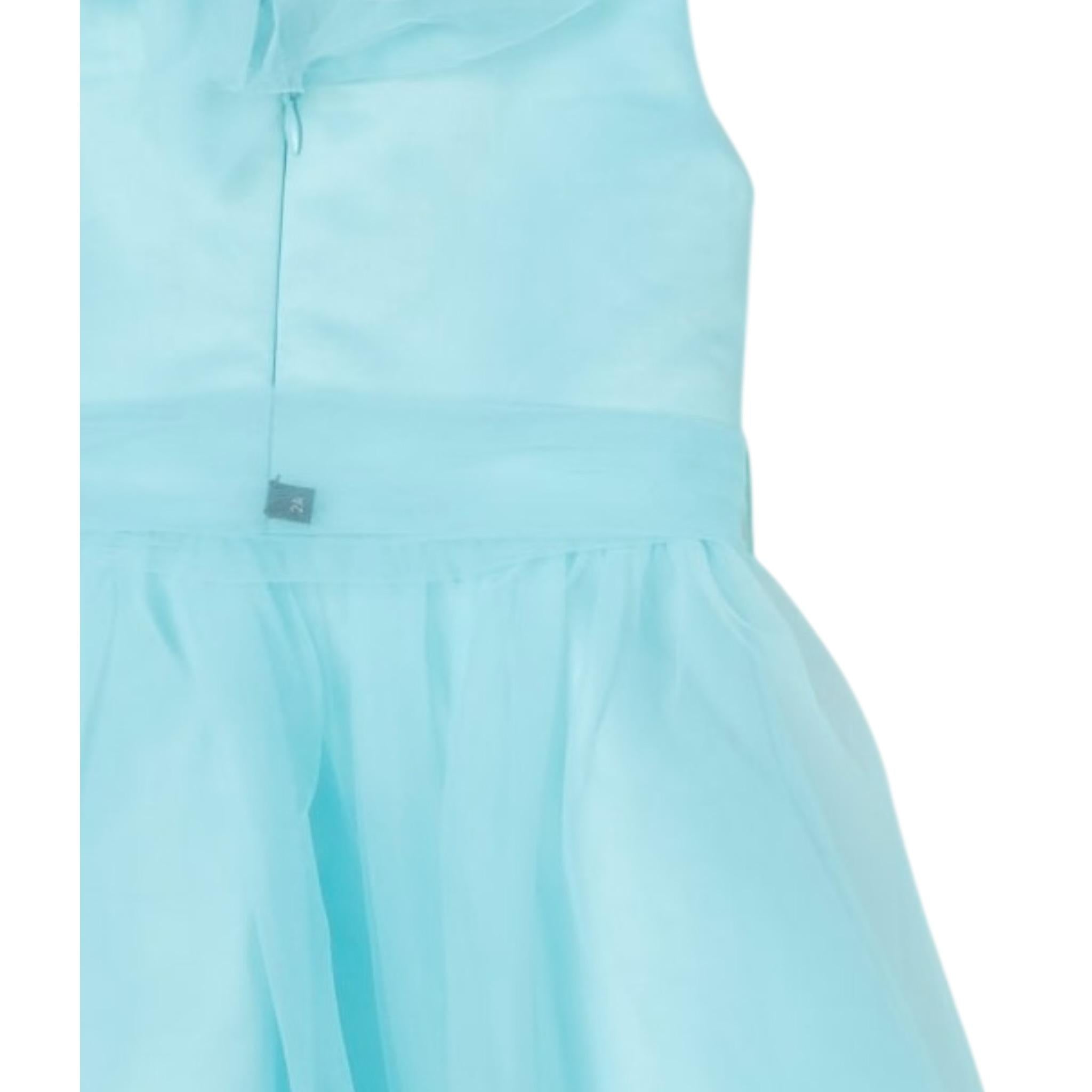 Liu Jo Abito Giromanica Tinta Unita con Tulle per Bambina KA4105T3857 VERDE ACQUA LIU JO 