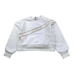 PINKO felpa girocollo tinta unita con applicazioni brillantini Bianco per Bambina F4PIJGSW064 BIANCO PINKO 