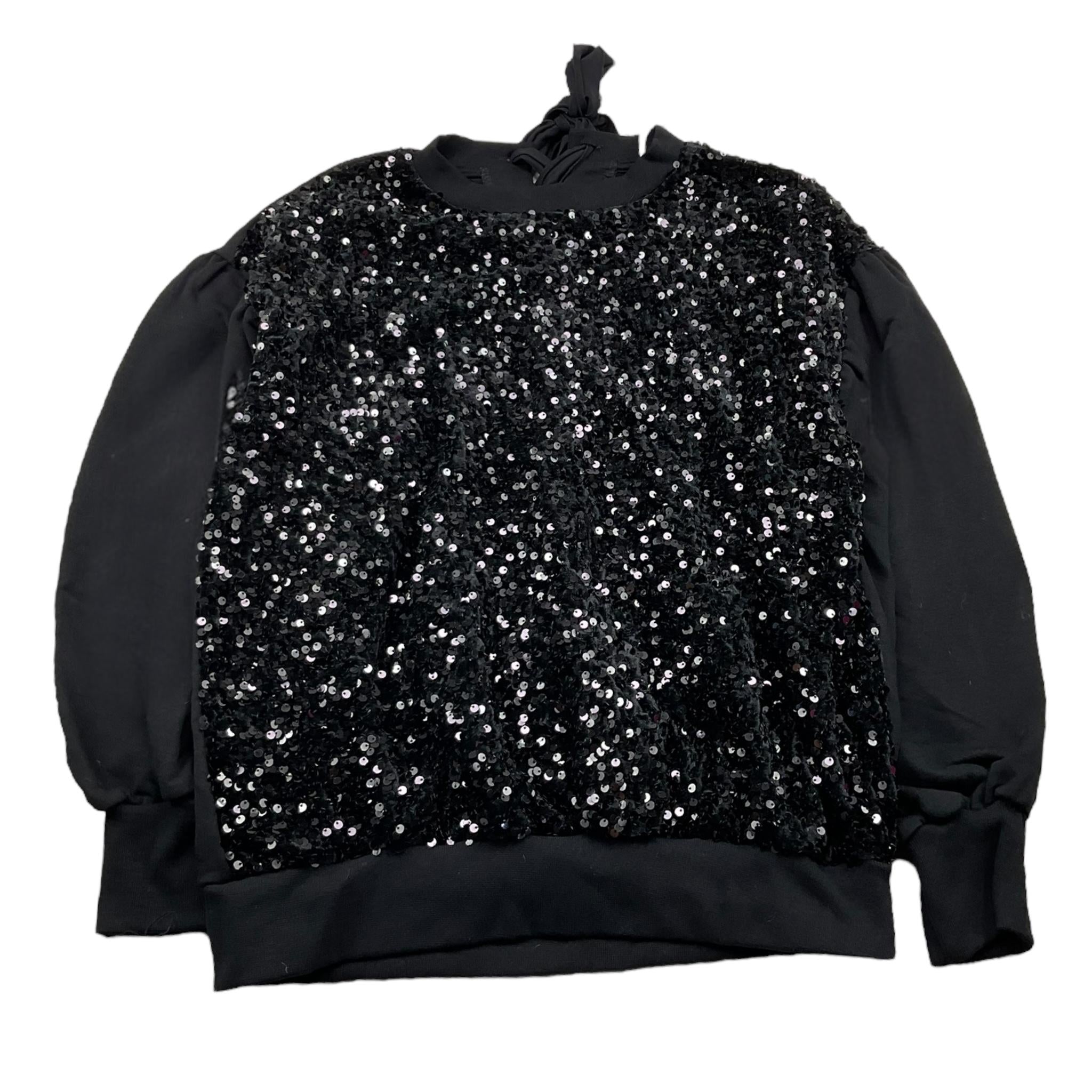 LU LU BY MISS GRANT felpa chiusa girocollo con paillettes Nero per Bambina LL3052 NERO LU LU BY MISS GRANT 