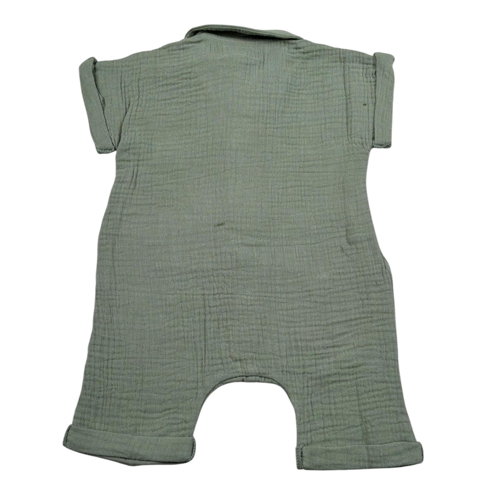 Teddy E Minou Pagliaccetto Mezza Manica Tinta Unita per Neonato E25TU008C0070XX VERDE TEDDY E MINOU 