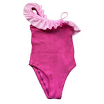 Saint Barth Costume Intero Monospalla Tinta Unita per Bambina CARIN ROSA SAINT BARTH 