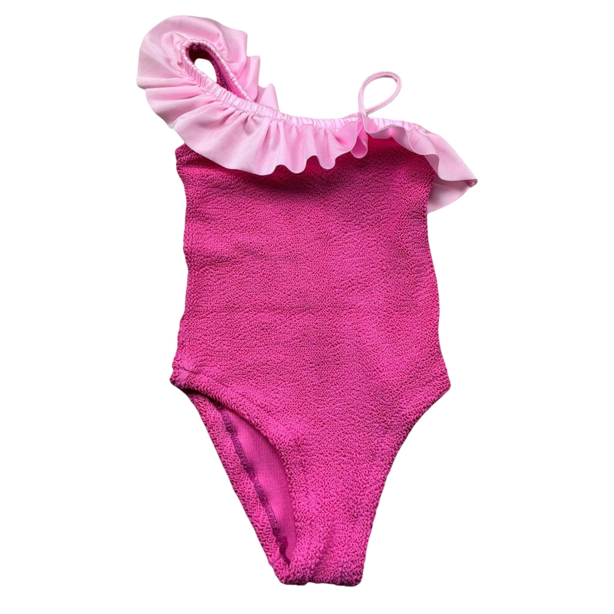 Saint Barth Costume Intero Monospalla Tinta Unita per Bambina CARIN ROSA SAINT BARTH 