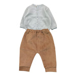 MARLU' completo 2pz maglia-pantalone bicolore Azzurro per Neonato IG5453 AZZURRO MARLU' 